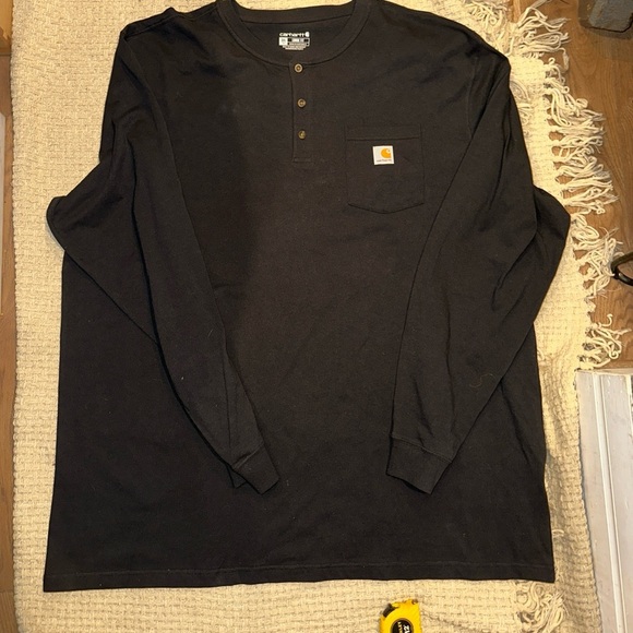 CARHART LOOSE FIT MENS 3XL TALL BLACK NWOT LONG SLEEVE - Picture 1 of 7